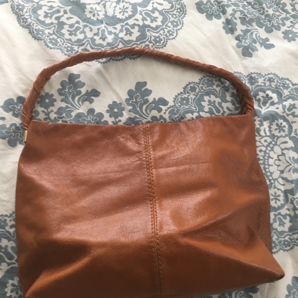 Antonio Melani Camel Leather Shoulder Bag